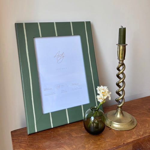 Brompton Green Stripe Photo frame