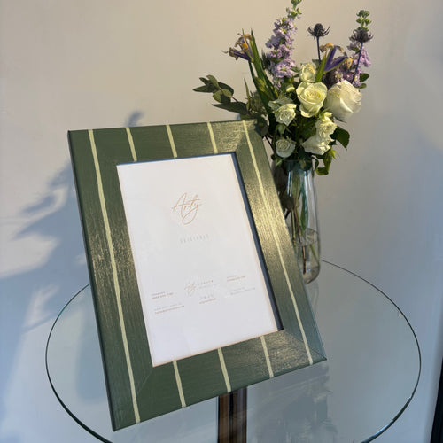 Brompton Green Stripe Photo frame