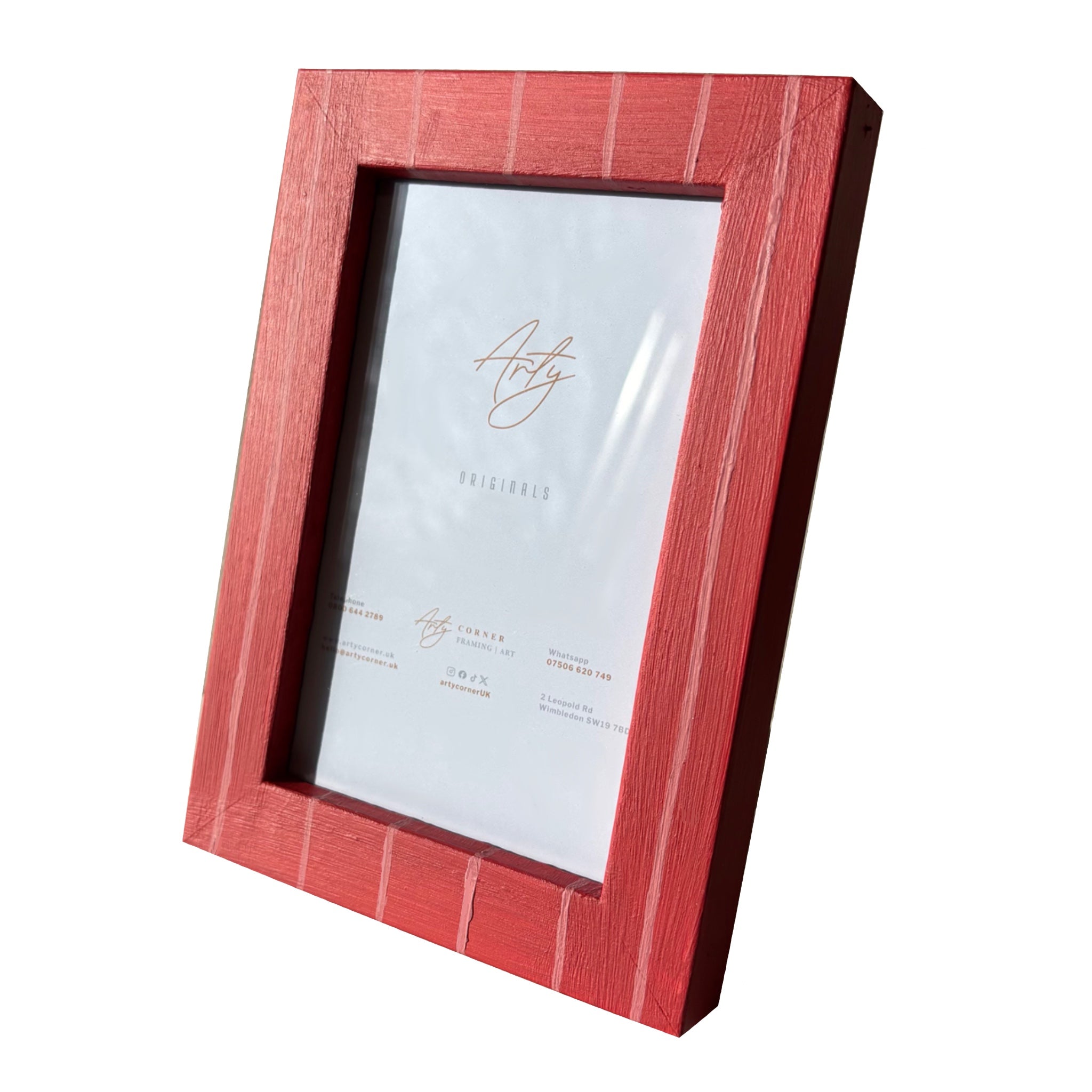 Red Mortlake Stripe Photo Frame