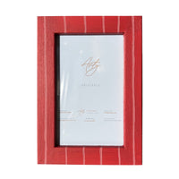 Red Mortlake Stripe Photo Frame