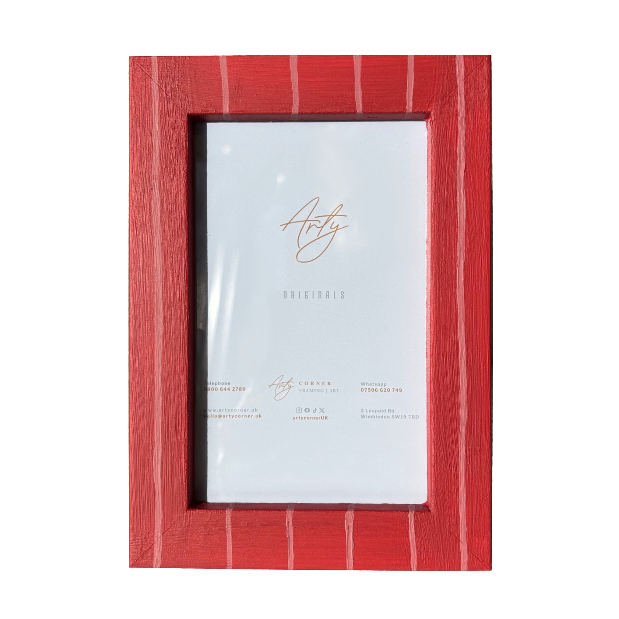 Red Mortlake Stripe Photo Frame