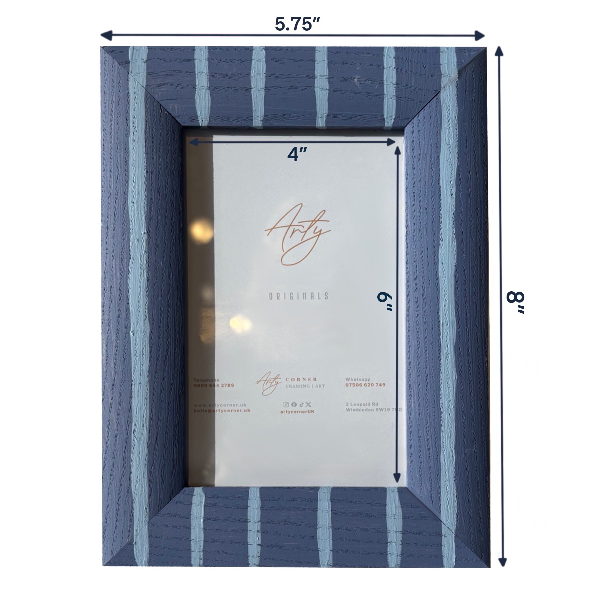 Boathouse Blue Stripe Photo Frame