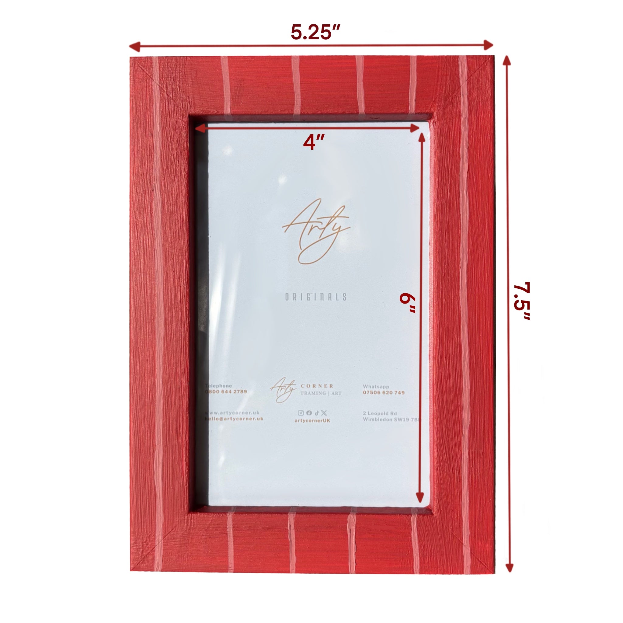 Red Mortlake Stripe Photo Frame
