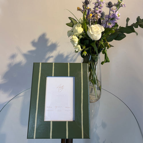 Brompton Green Stripe Photo frame