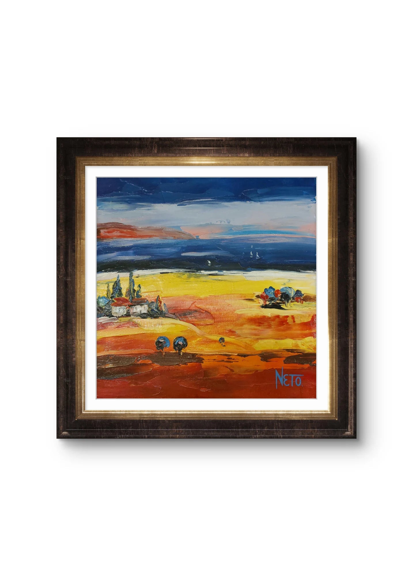 Blue Trees on Burning Soil