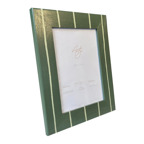 Brompton Green Stripe Photo frame