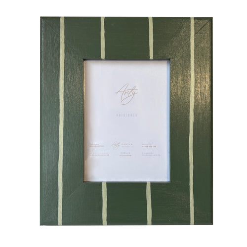 Brompton Green Stripe Photo frame