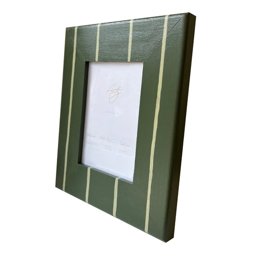 Brompton Green Stripe Photo frame