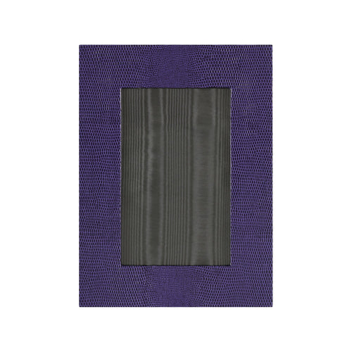 Jubilee Portrait Photograph Frame 7x5 with lizard print and suede lining for custom photos