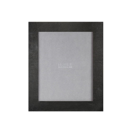 Jubilee Portrait Photograph Frame 8x6, handmade wooden frame with lizard print design and suede lined back.