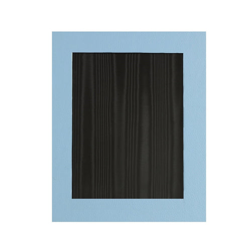 Chelsea Portrait Leather Photo Frame 10x8 in light blue, handmade wooden frame design.
