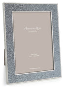 Faux Shagreen Grey Photo Frame