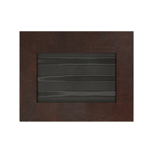 Chelsea Landscape Leather Photo Frame 7x5, handmade wooden frame with soft calfskin leather, suitable for portrait or landscape images.