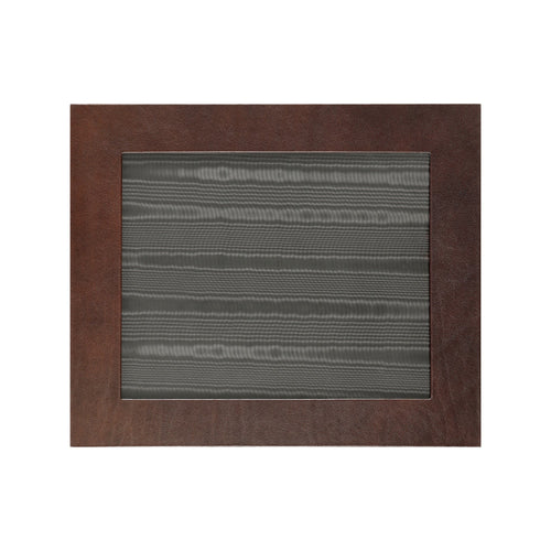 Chelsea Landscape Leather Photo Frame 10x8 in dark brown with suede lined back for personalized images.