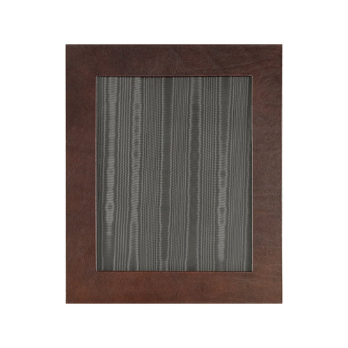 Chelsea Portrait Leather Photo Frame 10x8 displayed in a rich brown color with a subtle texture.