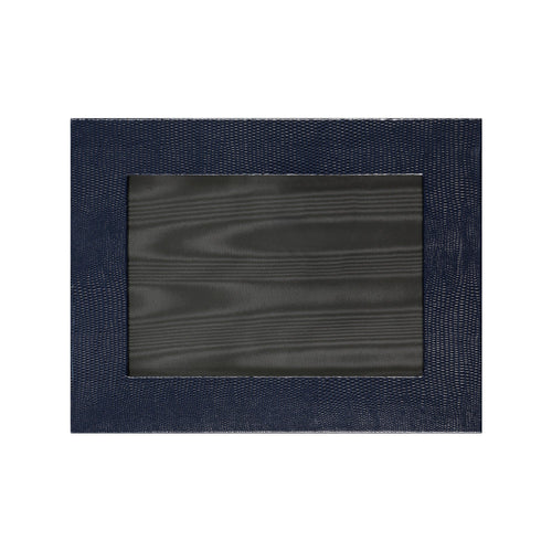 Jubilee landscape photograph frame in handmade wooden design with lizard print and suede lined back.
