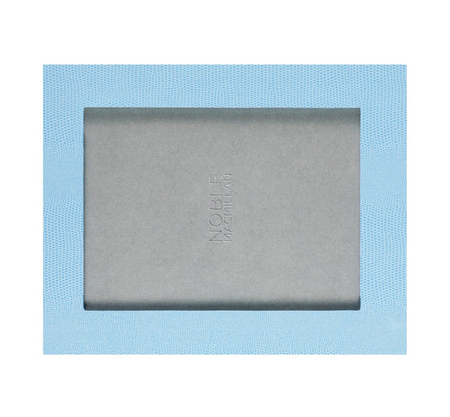Jubilee landscape photograph frame with lizard print embossed card and suede lined back.